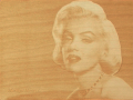 Engraved on the birchwood:  Marilyn Monroe's Portrait
Actress Marilyn Monroe was born Norma Jeane Mortenson on June 1, 1926, in Los Angeles, California. During her all-too-brief life, Marilyn Monroe overcame a difficult childhood to become of the world's biggest and most enduring sex symbols. During her career, Monroe's films grossed more than $200 million. At only 36 years old, Marilyn Monroe died of a drug overdose on August 5, 1962.